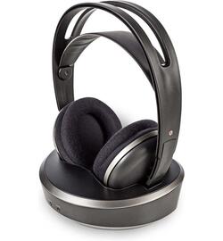 Nedis Draadloze Hoofdtelefoon RF Over-ear Headset + Oplaadstation - Zwart / Zilver