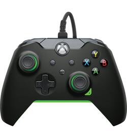 Xbox Series Controller Wired - Neon Black (Zwart/Groen) - PDP Gaming