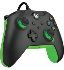 Xbox Series Controller Wired - Neon Black (Zwart/Groen) - PDP Gaming
