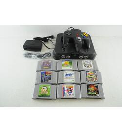 Nintendo N64 w/ 9 Games Incl. Harvest Moon, Pokemon & More - Japanese