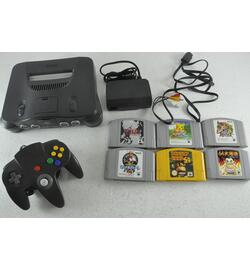 Nintendo 64 Console Set with 6 games mario Zelda Donkey Kong