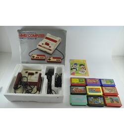Famicom Console Boxed With 9 Games JP