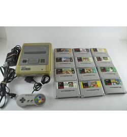 Super Nintendo Console With 12 Games