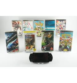 Playstation Portable Console Black With 9 Games JP