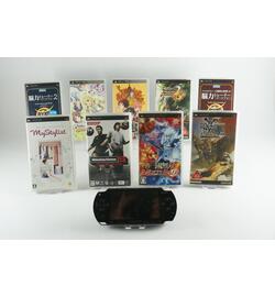 Playstation Portable Console Black With 9 Games JP