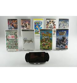 Playstation Portable Console Black With 9 Games JP