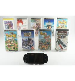 Playstation Portable Console Black With 9 Games JP