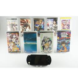 Playstation Portable Console Black With 9 Games JP