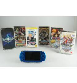 Playstation Portable Console Blue With 6 Games