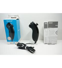 WiiU Nunchuk Controller Black Boxed
