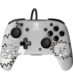 PDP Faceoff Deluxe+ Audio Controller - Mario - Rood/Blauw