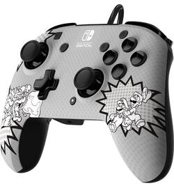 PDP Faceoff Deluxe+ Audio Controller - Mario - Rood/Blauw