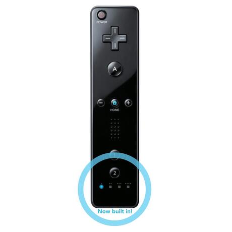 Controller Wii - Motion Plus Zwart - Third Party - NIEUW