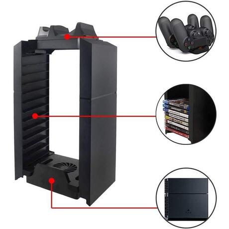 Multifunctionele Verticale Stand met LED voor Slim model - Oplaadstation