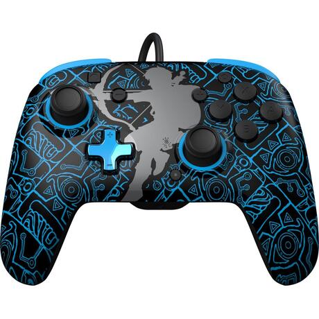 PDP Rematch - Wired Nintendo Switch Controller - Glow in the Dark - Zelda Sheikah Shoot
