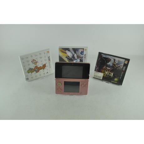 Nintendo 3DS Console Pink With 3 Games