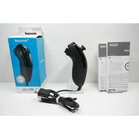 WiiU Nunchuk Controller Black Boxed
