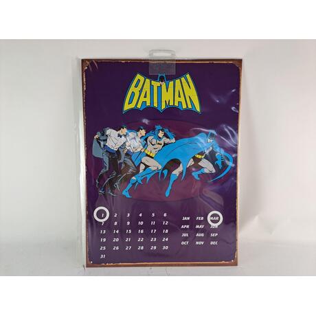 Vintage Batman Transformation Reusable Metal Calendar